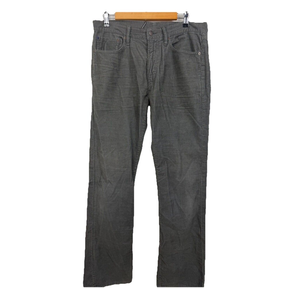 Gap Boot Corduroy Pants Men’s 33x32 Green 5 Pocket 65%Cotton 35%Polyester